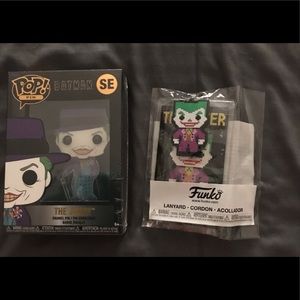 Funko Pop Pin Batman The Joker SE Enamel Pin + Joker Lanyard